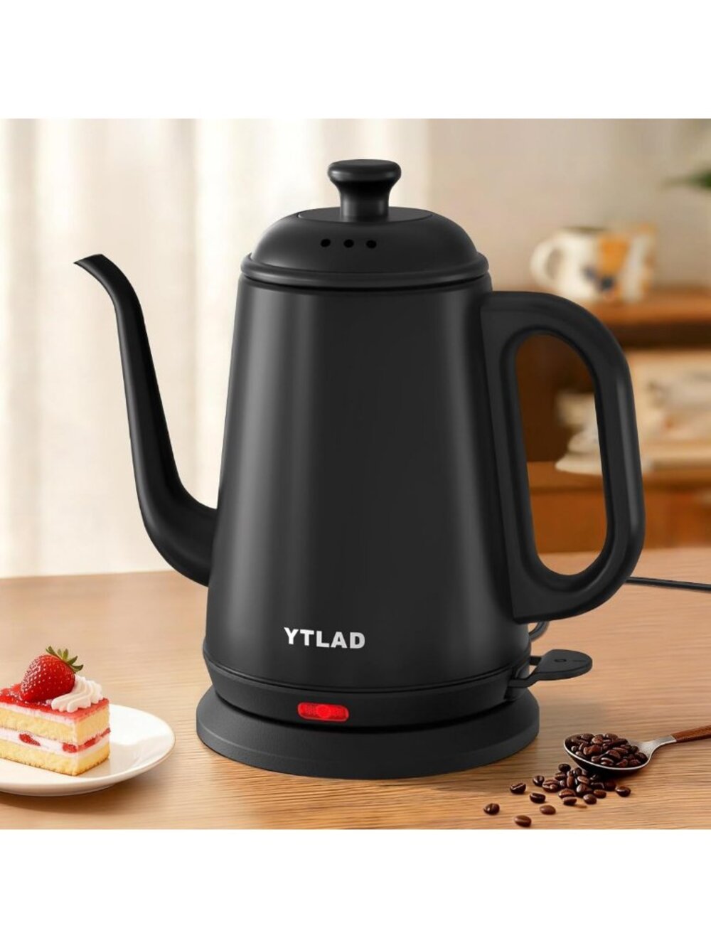 1L Gooseneck Electric Kettle - 1000W for Perfect Pour-Over Coffee & Tea